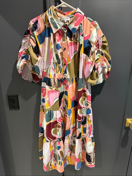CROSBY by Mollie Burch Dresses & Skirts - CROSBY by Mollie Burch Multicolor Abstract Print Midi Dress